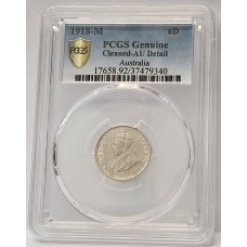 AUSTRALIA 1918 . SIXPENCE . PCGS GENUINE AUSTRALIA 1918 . SIXPENCE . PCGS GENUINE